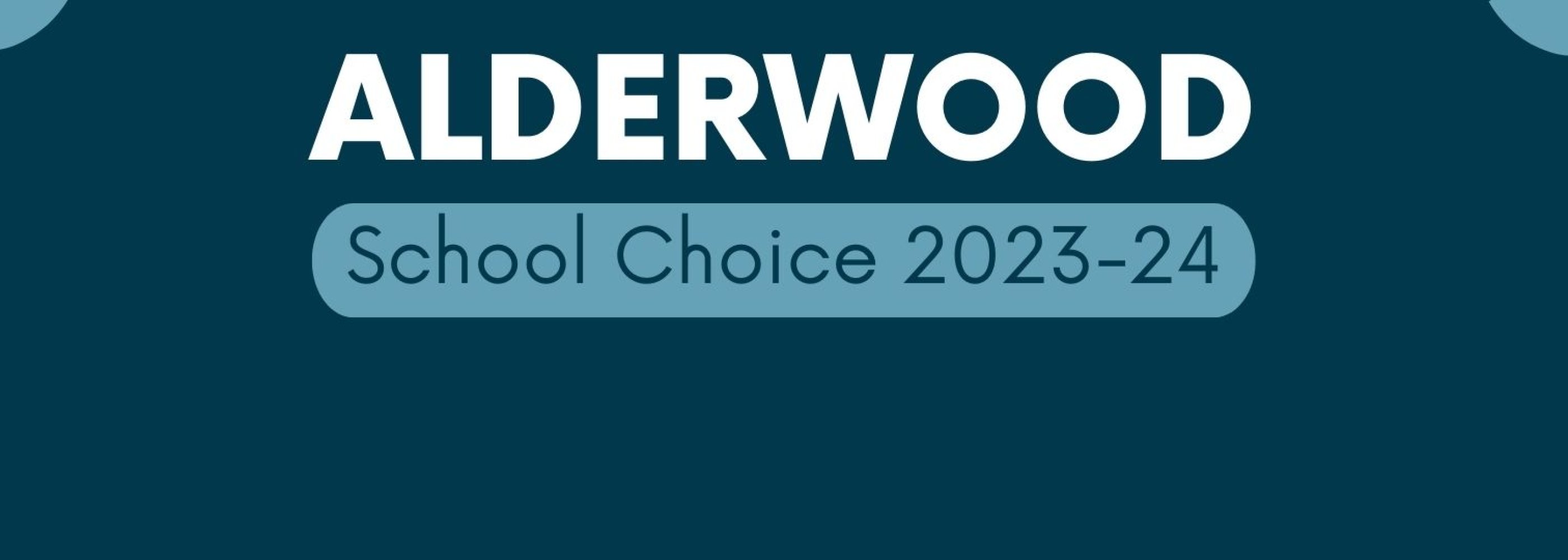 Alderwood school choice banner